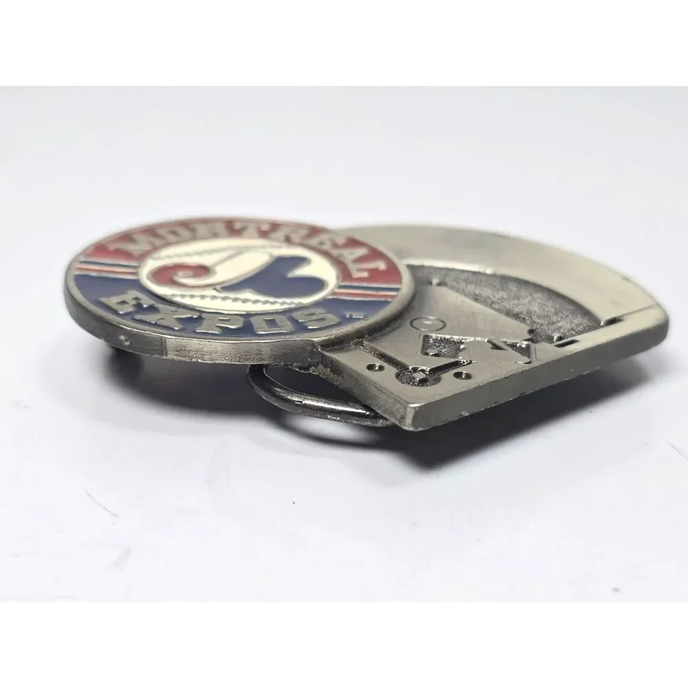 Vintage Montreal Expos MLB Belt Buckle Baseball Diamond Enamel 1994 Sports
